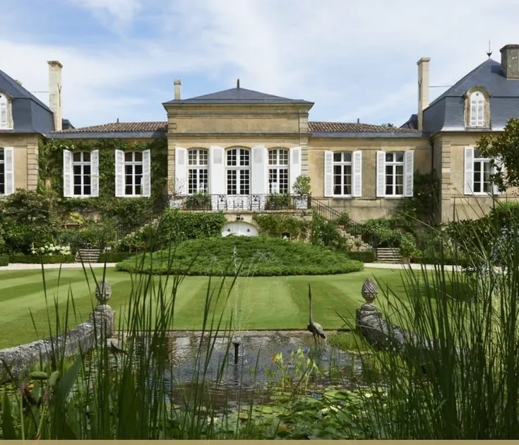 Château exterior with gardens
